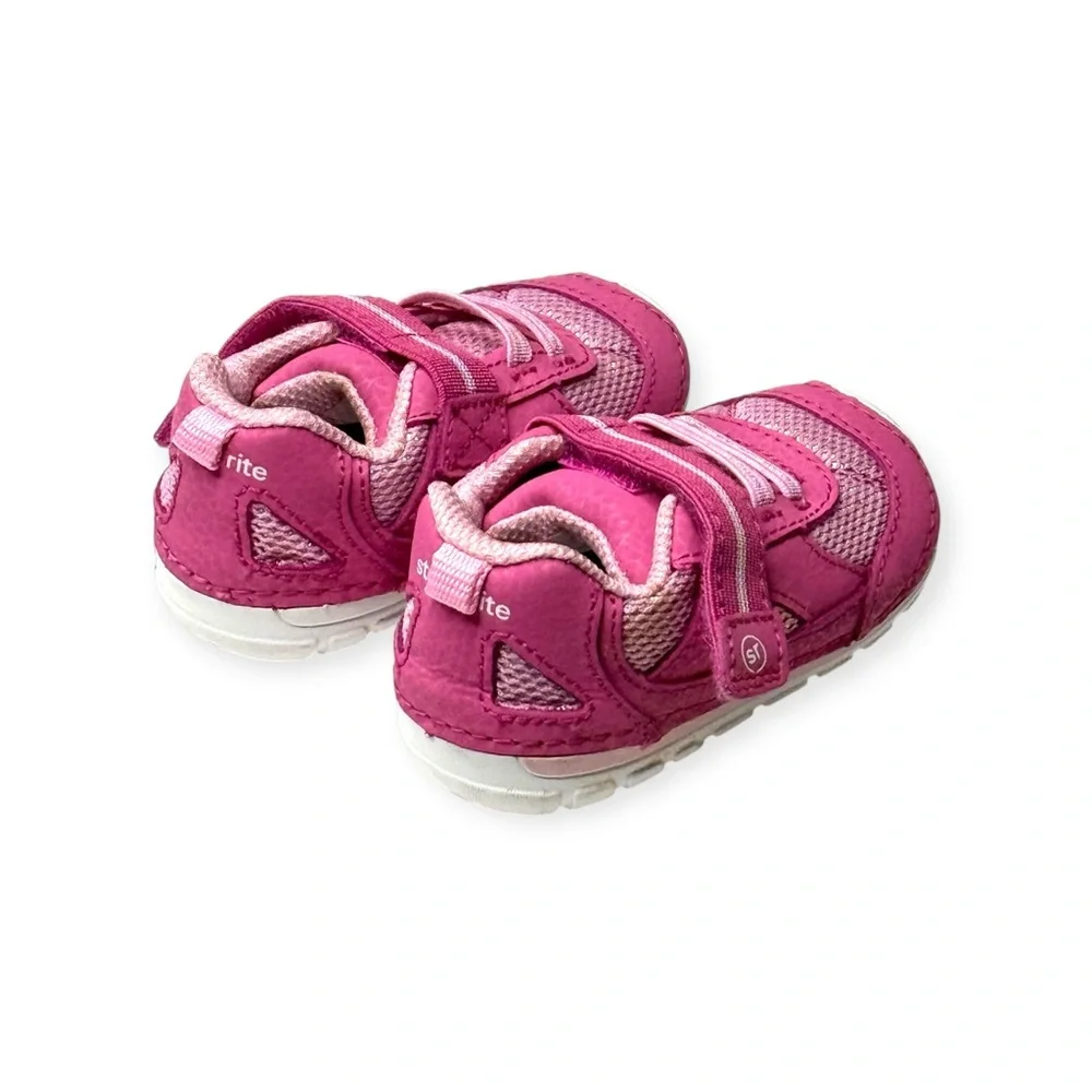 Stride Rite ❤︎︎ Soft Motion Jamie Sneaker ❤︎︎ Pink Shimmer ❤︎︎ 3.5W Baby Walker